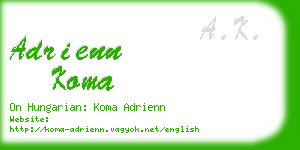 adrienn koma business card